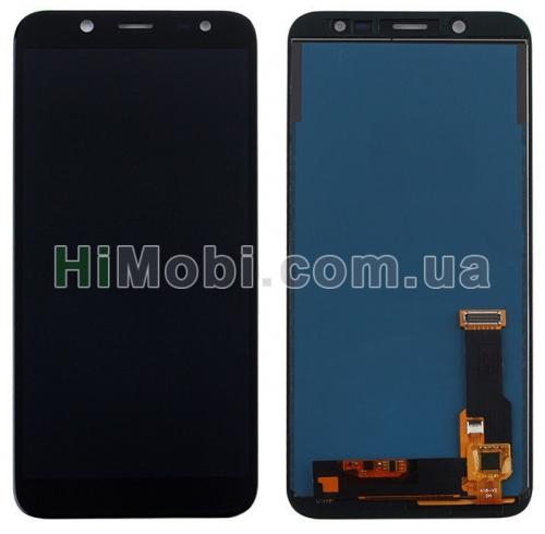 Дисплей (LCD) Samsung J600 Galaxy J6 2018 з сенсором чорний OLED (Small LCD)