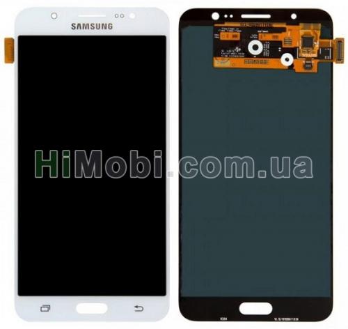Дисплей (LCD) Samsung J710 Galaxy J7 2016 з сенсором білий OLED