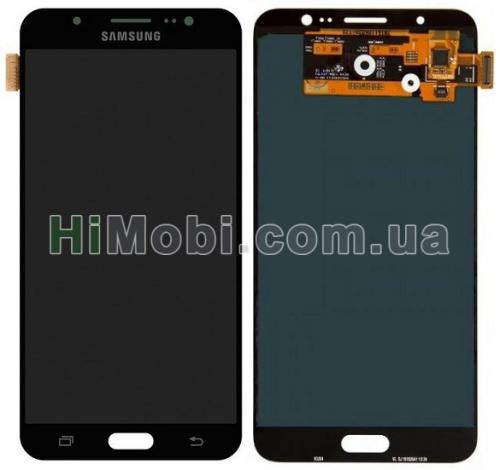 Дисплей (LCD) Samsung J710 Galaxy J7 2016 з сенсором чорний OLED