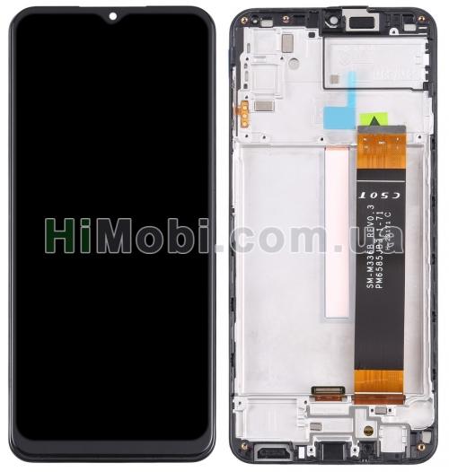 Дисплей (LCD) Samsung M236 Galaxy M23 5G/ M336 з сенсором чорний сервісний + рамка