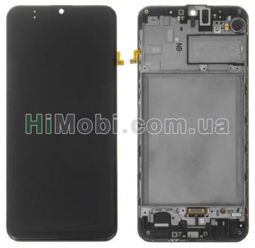 Дисплей (LCD) Samsung M307 M30S (2019) з сенсором чорний + рамка сервісний GH82-21265A