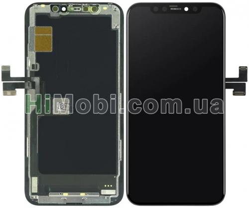 Дисплей (LCD) iPhone 11 Pro з сенсором чорний оригінал знятий з телефону (СКЛО У ПОДАРУНОК!)