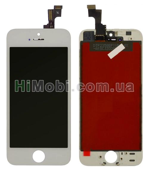 Дисплей (LCD) iPhone 5S / SE з сенсором білий TianMa
