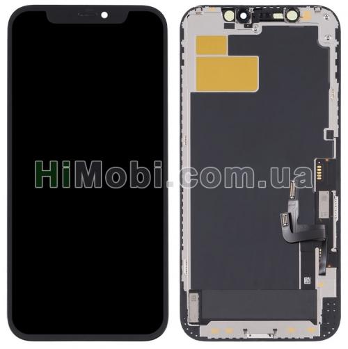 Дисплей (LCD) iPhone 12/ 12 Pro з сенсором чорний оригінал (переклеєний)