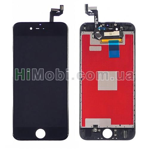 Дисплей (LCD) iPhone 6S (4.7) з сенсором чорний оригінал (переклеєний)