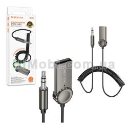Bluetooth Audio ресивер Borofone BC56 Peaceful car AUX BT receiver with cable Metal gray