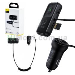 FM модулятор Baseus T Typed S-16 2USB 2.1A чорний CCTM-E01