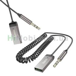 Bluetooth Audio ресивер Hoco E78 Metal gray (тех упаковка)