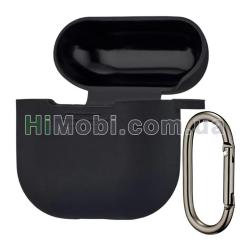 Накладка силіконова AirPods 4 з карабіном Black