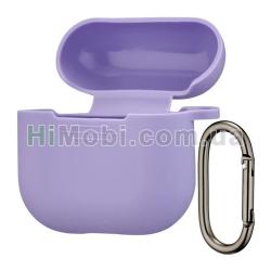 Накладка силіконова AirPods 4 з карабіном Purple