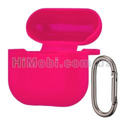 Накладка силіконова AirPods 4 з карабіном Shiny Pink