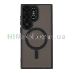 Накладка MagSafe TPU+PC Magnetic Matte Camera Lens Samsung S938 Galaxy S25 Ultra 5G Black