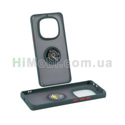 Накладка Goospery Ring Case 3в1 Xiaomi Redmi Note 14 Pro 4G/ 5G оливковий