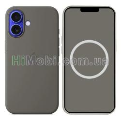 Накладка MagSafe Silicone Case animation з кнопкою iPhone 16 Plus Grey