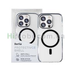 Накладка MagSafe Berlia Ice Crystal Bayer TPU+2.0MM PC iPhone 16 Pro Black