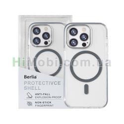 Накладка MagSafe Berlia Ice Crystal Bayer TPU+2.0MM PC iPhone 16 Pro Gray