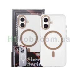 Накладка MagSafe Berlia Sheen Series 2.0mm PC iPhone 17 Gold