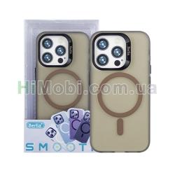 Накладка MagSafe Berlia Smooth Series iPhone 15 Pro Max Natural Titanium