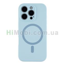 Накладка MagSafe Glow Silicone Case iPhone 16 Pro Max Blue
