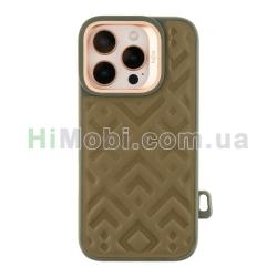 Накладка MagSafe Kajsa Briquette Collection Rhombus iPhone 16 Pro Max Olive