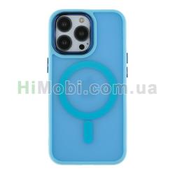 Накладка MagSafe TPU+PC Space Magnetic Color iPhone 13 Pro Blue