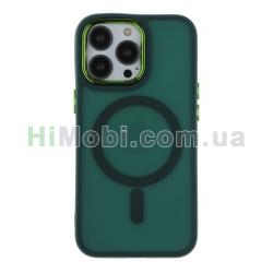 Накладка MagSafe TPU+PC Space Magnetic Color iPhone 13 Pro Max Green