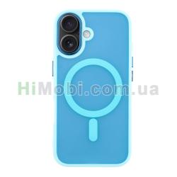 Накладка MagSafe TPU+PC Space Magnetic Color iPhone 16 Blue