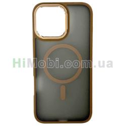 Накладка Matte Metal MagSafe iPhone 16 Pro Desert Gold