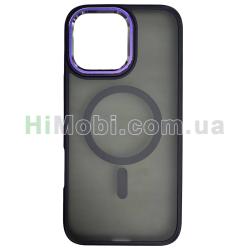 Накладка Matte Metal MagSafe iPhone 15 Pro Max Purple