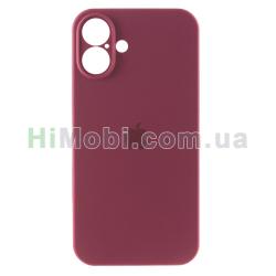 Накладка Silicone Case Full Square iPhone 16 (42) Maroon