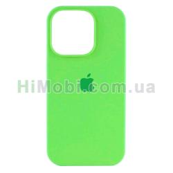 Накладка Silicone Case Full iPhone 14 Pro (40) Shiny green