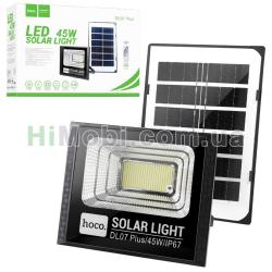 Вуличний світильник Hoco DL07 Plus на сонячній енергії 45W Black