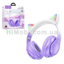 Навушники бездротові Hoco W42 Cat ears Purple grape