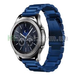 Ремінець універсальний Stainless Steel для Samsung/ Amazfit/ Huawei 20 mm Blue