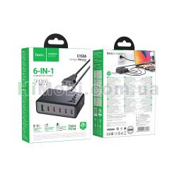 Зарядний пристрій Hoco C152А PD70W Gan | 67W max | 6in1 5C/ 1A QC3.0/ PD3.0