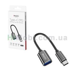 OTG перехідник Yesido GS01 Type-C 2.0 метал чорний