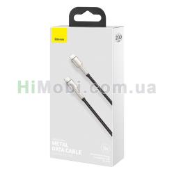 PD кабель Baseus Cafule Metal Lightning CATLJK-A01 20W чорний 1.0m