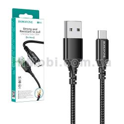 USB кабель Borofone BX54 Micro USB 2.4А 1.0m чорний