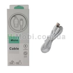 USB кабель Galaxy Micro USB 1.0m бiлий