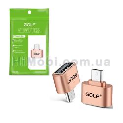 OTG перехідник Golf GC-31 Micro золото