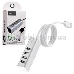 USB HUB Hoco HB1 hi-speed 4 USB 3.0 сталевий