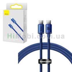 PD кабель Baseus Crystal Shine Series Type-C 100W 1.2m Blue