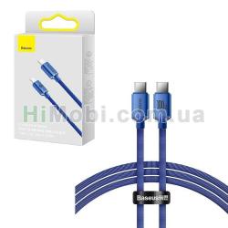 PD кабель Baseus Crystal Shine Series Type-C 100W 1.2m Blue
