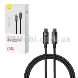 PD кабель Baseus Tungsten Gold Fast Charging Data Cable Type-C 240W 1.0m Black