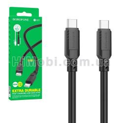 PD кабель Borofone BX81 3A 60W Type-C чорний