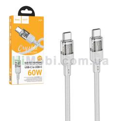 PD кабель Hoco U129 Type-C 60W 1.2m сiрий