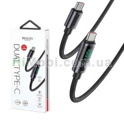 PD кабель Yesido CA158 Type-C 100W 1.2m чорний