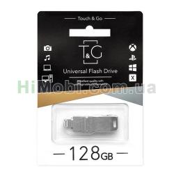USB флеш USB+Lightning T&G TG008 128Gb USB 3.0 сталевий