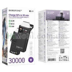Зовнішній акумулятор (power bank) Borofone BJ65 22.5W+PD20W+QC3.0 30000mAh чорний LED Lamp