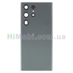 Задня кришка Samsung S918 Galaxy S23 Ultra зелений оригінал + скло камери